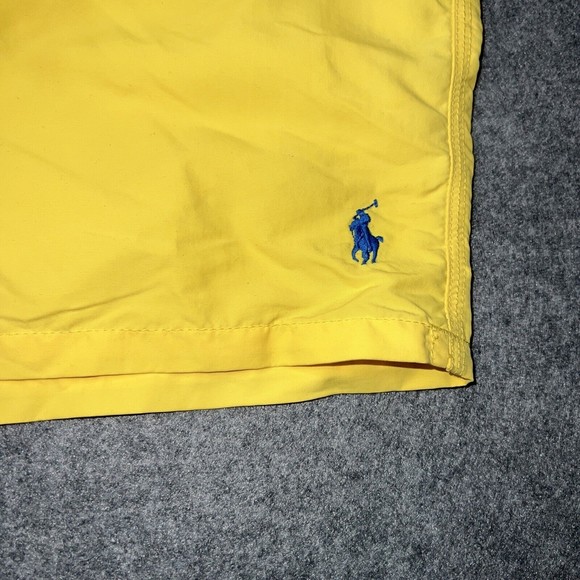 Polo Ralph Lauren Swim Trunks Mens XL Yellow Board Shorts Inseam Lined - Picture 10 of 10